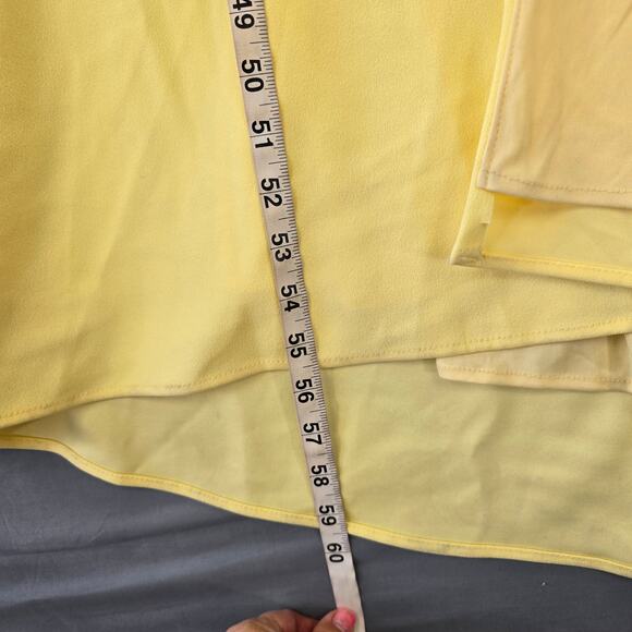 Aqua Formal Yellow Maxi Dress NEW $154 Stretch Off Shoulder Pleated Women 14 Zip - Picture 9 of 13